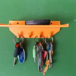 Key holder with shelf