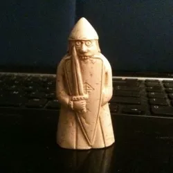 Lewis Chessmen - Berserker (rook)