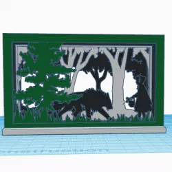 Little Red Riding Hood" 3D framed decor