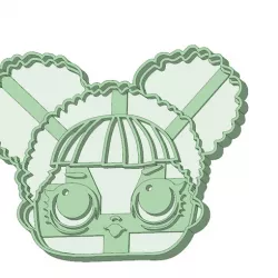 Lol 1 face cookie cutter