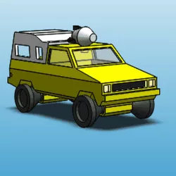 Low Poly Pizza planet Toyota