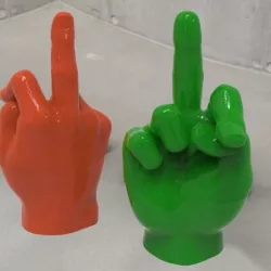 Male Middle Finger Hand Statue Key Ring Item Holder V2