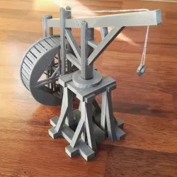 Medieval crane with motion functions (no supports needed)