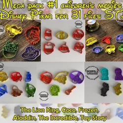 Mega Pack #1 Children's Movies disney Pixar for 31 Files STL