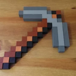 Minecraft Pickaxe - Pixelated Texture