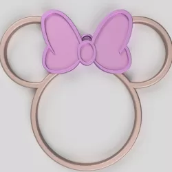 Minnie Mouse Head Christmas Tree Ornament