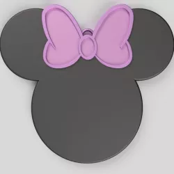 Minnie Mouse Head Christmas Tree Ornament