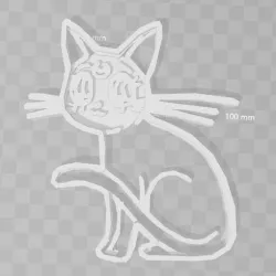 moon sailor moon cat cookie cutter