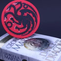 Multi-Color Game of Thrones Coaster - House Targaryen