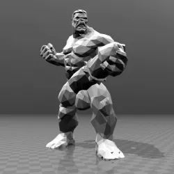 Naked Hulk - Low Poly