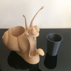 pencil pot, toothbrush pot, snail