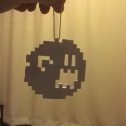 Pixel ghost Boo from Mario Bros games.