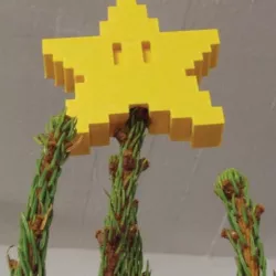 Pixel tree topper star