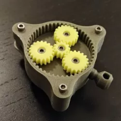 Planetary Gearset Retractable Keychain