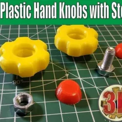 Plastic Hand Knobs with Steel Screws