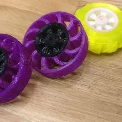 RC Plane Wheel 2.75" / 70mm , Hub + TPU Wheel
