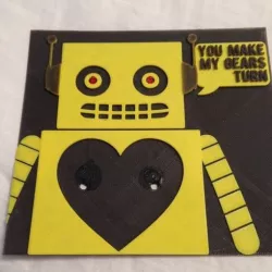 Re-mixed 3d Printed valentine with a text block