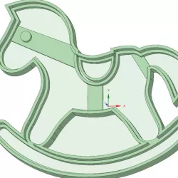 Rocking horse cookie cutter