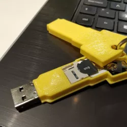 SD holder and SD to USB adapter key shape key chain