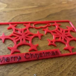 Snowflake kit card with hole and hook
