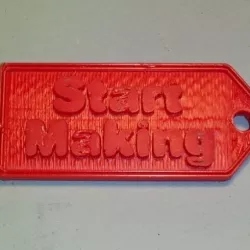'Start Making' keychain