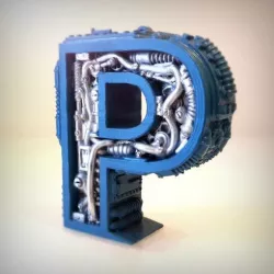 Steampunk Letter P