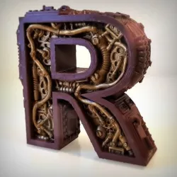 STEAMPUNK LETTER R.