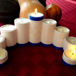 Tea Light Menorah