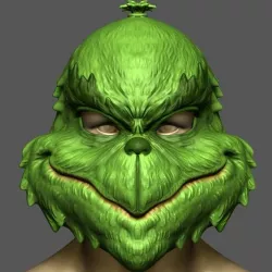 The Grinch Mask Christmas Costume Halloween Cosplay STL File
