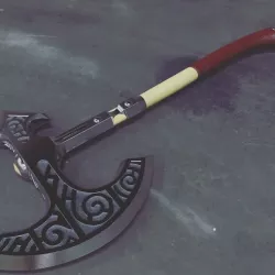 The Lunar Steel War Axe from skyrim 3D print model // Skyrim war axe for 3d printing
