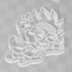 Tiny Rick cookie cutter