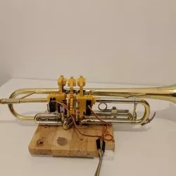 Trumpet-Playing Robot Finger Mechanism