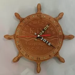 wall clock on birthday. CNC cut. wood.