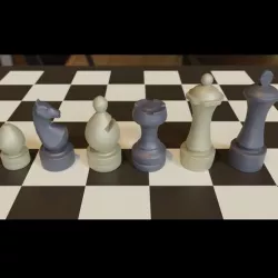 3d Printable Chubby Chess Set OBJ 3MF 3D model