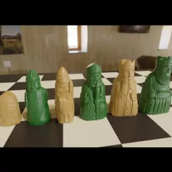 3D printable Medieval Chess Set New Pieces