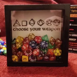 3D Printed DnD Dice Shadow Box