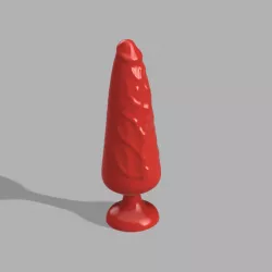 7 INCH DILDO, CONIC, THICK, VEINY, SCALABLE