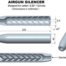 Air gun silencer superior caliber 22