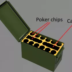 Ammo can poker insert
