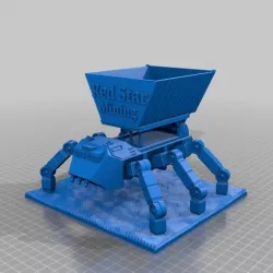 Ant with large open skip on tipper civilian  sci-fi walker