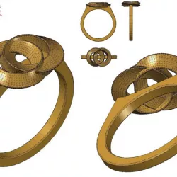 Bague entrelacs