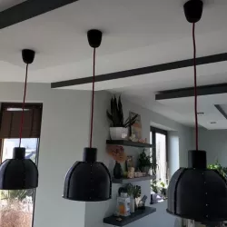 BIG INDUSTIAL LAMP. IKEA BULB MOUNT COMPATIBILE -  dining room version