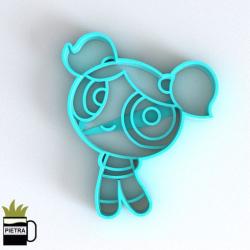 3D file Powerpuff Girls Bubbles Statue Keychain Cartoon Network