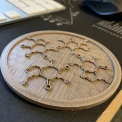 Caffeine Molecule Coaster