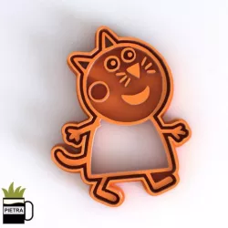 CANDY CAT FONDANT COOKIE CUTTER MOLD 3D PRINT MODEL