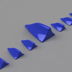 Car shark fin + diffuser set