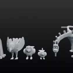 Clay figures from Deidara