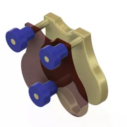Cock and Ball Crusher Scrotum Penis Ball Fixation Bondage Male Chastity device ball holder bc15 3d print cnc