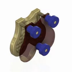 Cock and Ball Crusher Scrotum Penis Ball Fixation Bondage Male Chastity device ball holder bc15trong 3d print cnc