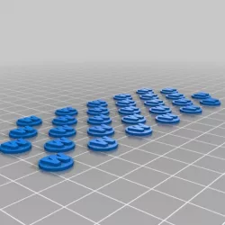 Comand point and wound markers for warhammer 40,000